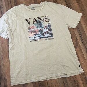 Vans Greenish Beige Graphic Short Sleeve Tee